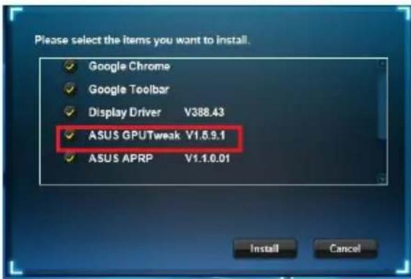 ASUS ROG Strix GTX1650 O4G Gaming - Installer ASUS GPU Tweak sous Windows® 10 / 8.1 / 8 / 7 (versions 64 bits) - 2