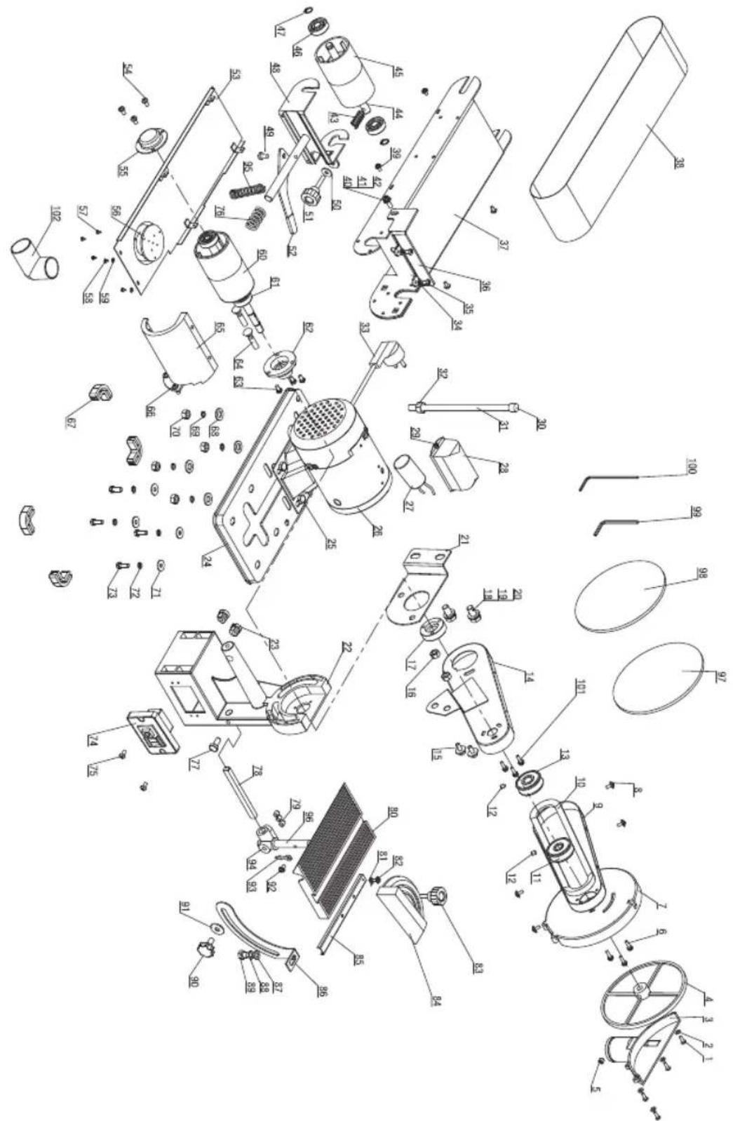 Ferm BGM1022 - Spare parts list - 1