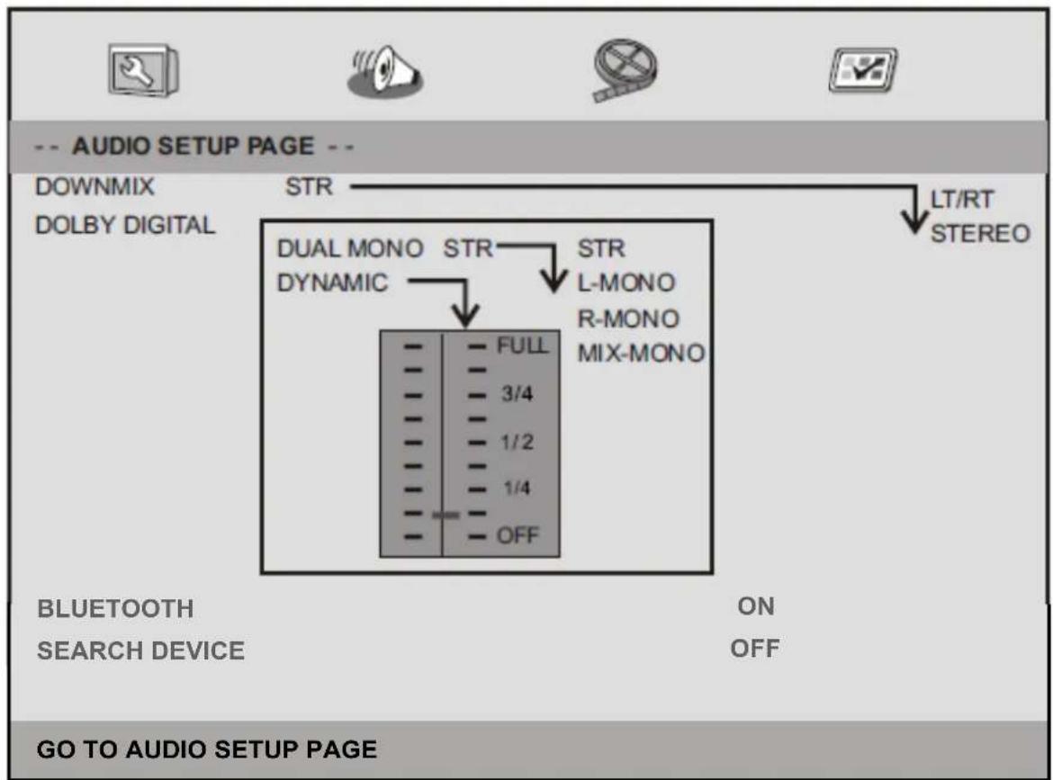 LENCO DVP947 - Audio Setup Page - 1