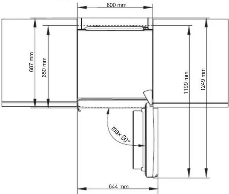 PANASONIC NRBN34AW1 - Bei vollständig geöffneten Turen - 1