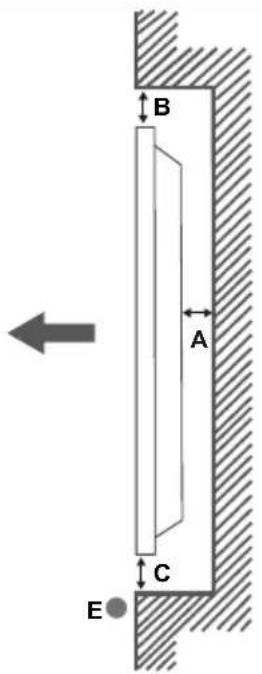 HITACHI UHD7510 - Instalación en una pared empotrada - 1