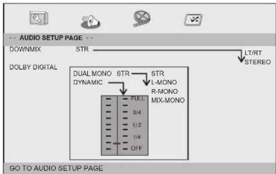 LENCO DVP940 - Audio Setup Page - 1