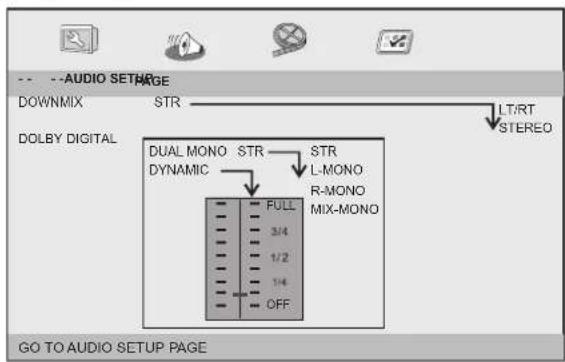 LENCO DVP940 - Page Configuration audio - 1