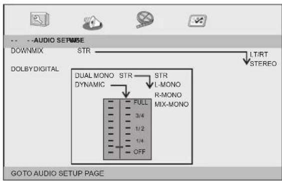 LENCO DVP940 - Audio Setup Page - 1