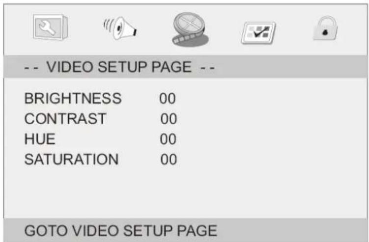 LENCO DVP1210 - Pagina video-instellungen - 1