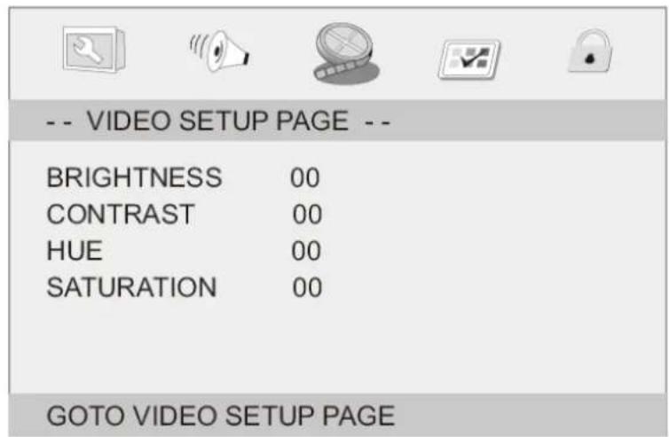 LENCO DVP1210 - Video Setup Page - 1
