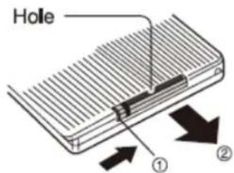 LENCO DVP1047 - Insert the battery - 1
