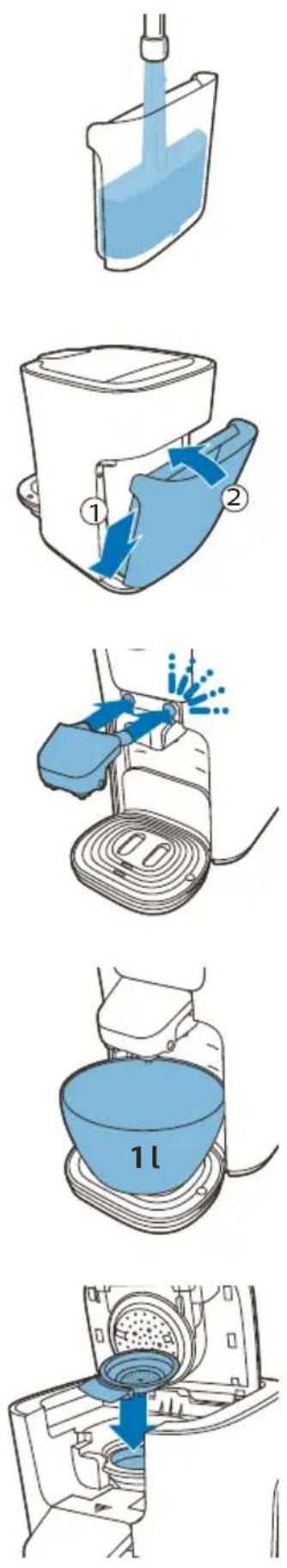 PHILIPS UpBeat SHB2505 - Die Maschine vor dem ersten Gebrauch durchspälen - 2