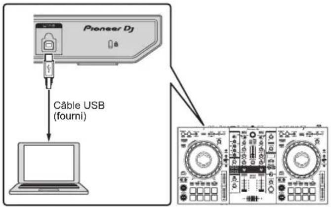 PIONEER DDJ800 - Raccordez des dispositifs tels que des haut-parleurs amplifiés, un amplificateur de puissance et des composants sur les prises de sortie [MASTER 1] ou [MASTER 2]. - 2