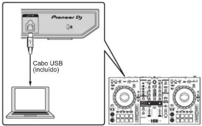 PIONEER DDJ800 - Ligue dispositivos como, por exemplo, altifalantes amplificados, um amplificador de potência e componentes aos terminais de saída [MASTER 1] ou [MASTER 2]. - 2