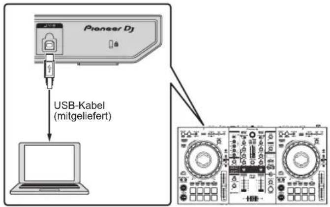 PIONEER DDJ800 - Verbinden Sie Geräte wie Aktivboxen, Endstufenverstärker oder Komponenten mit den [MASTER 1]- oder [MASTER 2]-Ausgangsbuchsen. - 2