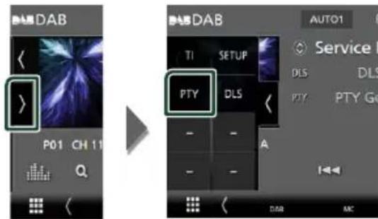 KENWOOD DNX5190DABS - Recherche partype de programme - 1