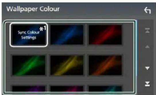 KENWOOD DNX5190DABS - Pour selectionner une couleur de papier peint - 1