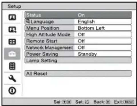 SONY VPLVW570ES - Pulse / para seleccionar el menu Setup pulse  o. - 2