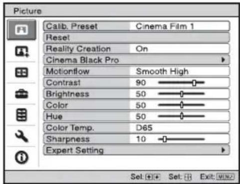 SONY VPLVW570ES - Drucken Sie MENU. - 2