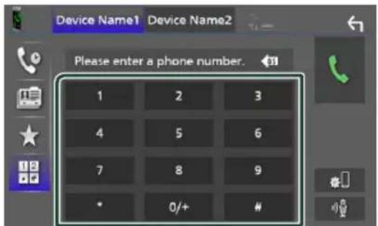 KENWOOD DNX7190DABS - Utilisez les touches numériques pour entrer un numéro de téléphone. - 1