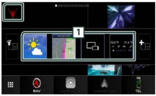 KENWOOD DNX7190DABS - Appuyez sur [▼] sur l'écran multi-widgets. - 1