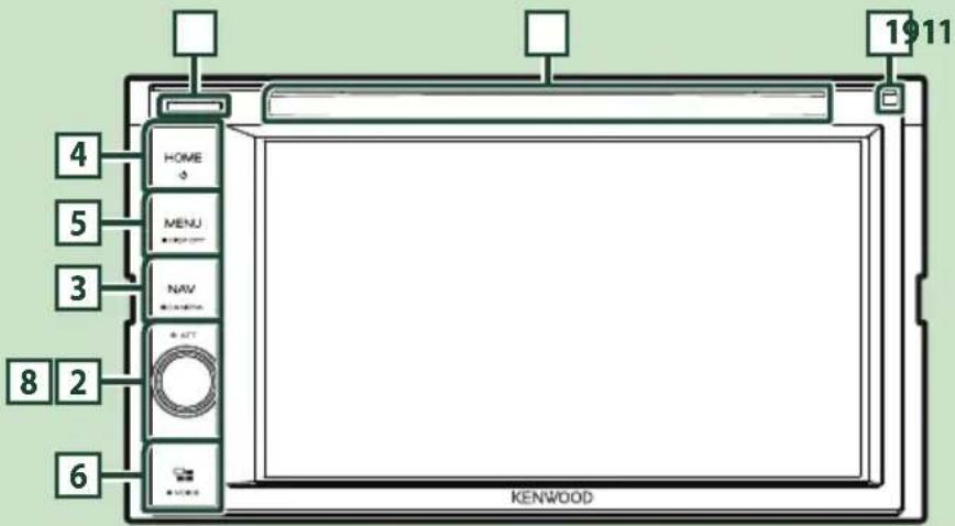 KENWOOD DNX7190DABS - Fonctions des boutons en façade - 5