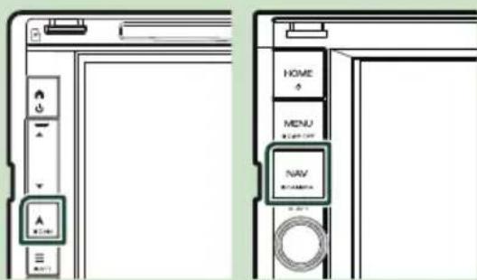KENWOOD DNX7190DABS - Appuyez sur le bouton [NAV]↑. - 2