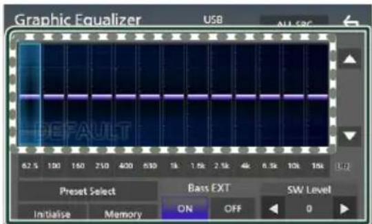 KENWOOD DNX7190DABS - Touchez [EQ / SW Level]. - 2