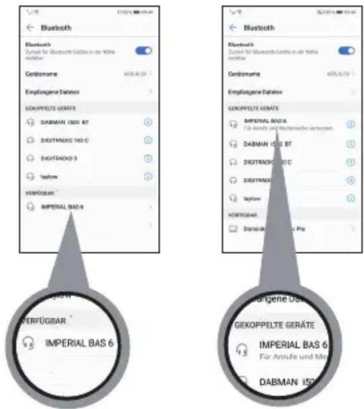 Imperial BAS 6 - Étabir la connexion Bluetooth - 1