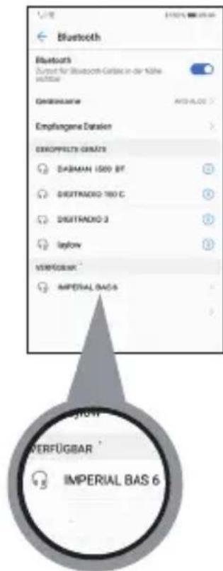 Imperial BAS 6 - Stabilire la connessione Bluetooth - 1