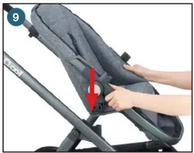 Joovy Qool - シートの取り付け/ 取り外し - 2