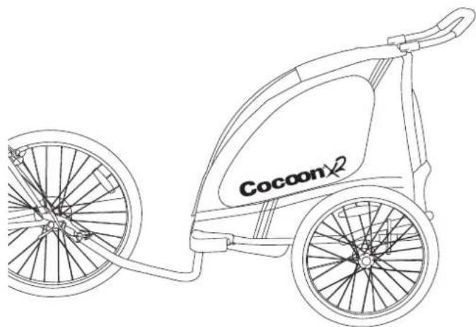 Joovy Cocoon X2 - Mode remorque pour vélo - 1
