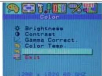 DGM L1916 - Mode de menu OSD (On-Screen Display) - 4