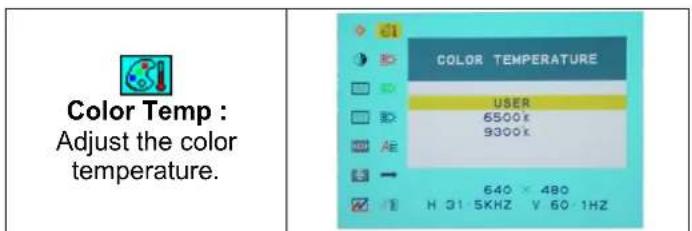 DGM L1731W - OSD (On-Screen Display) Menu Mode - 8