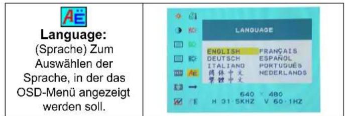 DGM L1731W - OSD-MENU-Modus (Anzeige auf dem Bildschirm) - 12