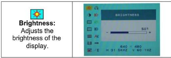 DGM L1731W - OSD (On-Screen Display) Menu Mode - 1
