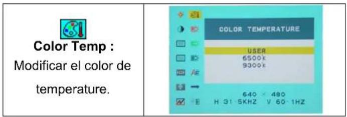 DGM L1731W - Menú de Modelo de OSD (Exhibisión sobre la Pantalla) - 8