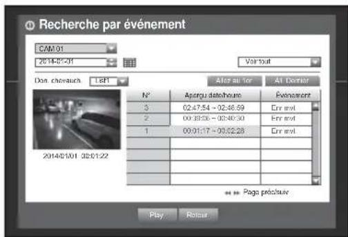 Hanwha SRD1676D - Recherche par événement - 1
