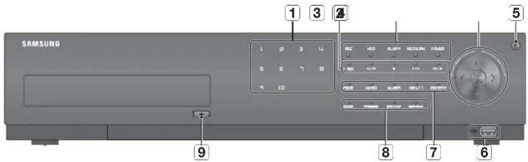 Hanwha SRD1676D - NOMS DES COMPOSANTS ET FONCTIONS (AVANT) - 1