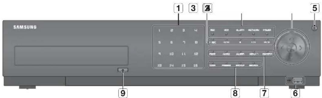 Hanwha SRD1676D - NOMS DES COMPOSANTS ET FONCTIONS (AVANT) - 2