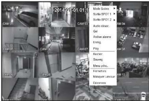 Hanwha SRD1676D - Menu Écran Live (Direct) - 2
