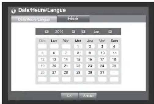 Hanwha SRD1676D - Réglage des jours fériés - 1