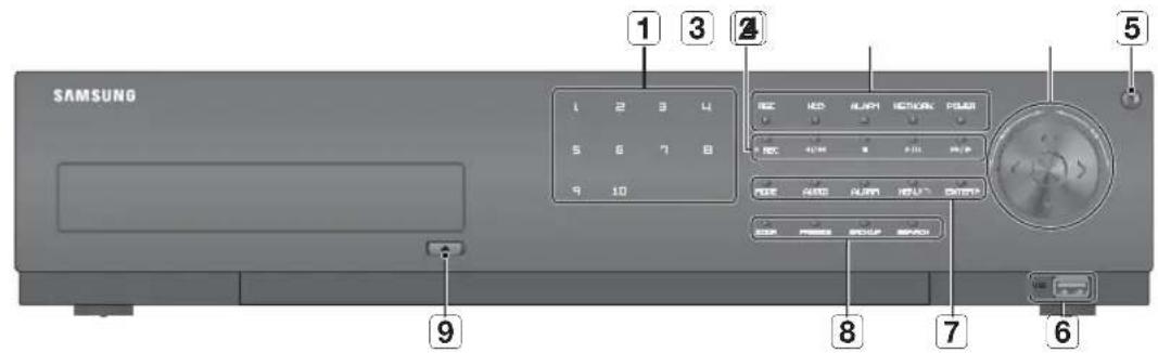 Hanwha SRD876D - NOMS DES COMPOSANTS ET FONCTIONS (AVANT) - 1