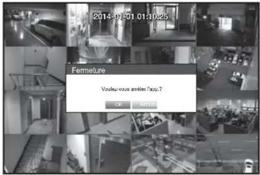 Hanwha SRD876D - Arrêt du système - 2