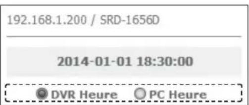 Hanwha SRD876D - Réglage de l'heure apparaissant sur l'affichage à l'écran - 1