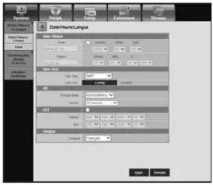 Hanwha SRD876D - Date/Heure/Langue - 1