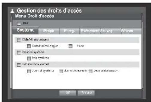 Hanwha SRD876D - Pour définir une autorisation de groupe - 2