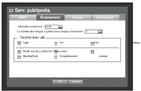 Hanwha SRD876D - Réglage d'événement - 1