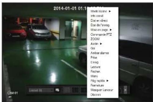 Hanwha SRN4000 - Menu Écran Live (Direct) - 2