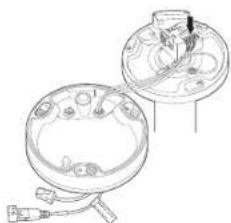 Hanwha TNO4050T - Connexion de l'alarme et du câble audio - 2