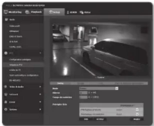 Hanwha SNP6230RH - pour configurer les réglages de swing - 1