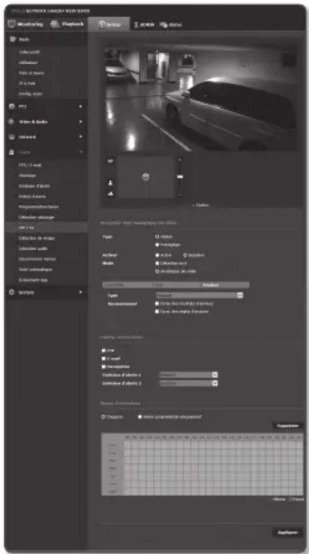 Hanwha SNP6230RH - Pour utiliser la fonction Analyse video intelligente (VA) - 1
