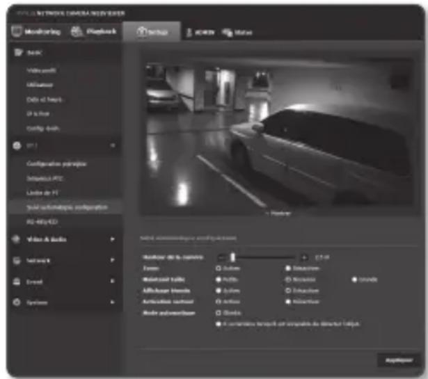 Hanwha SNP6230RH - Suivi automatique configuration - 1