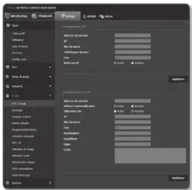 Hanwha SNP6230RH - FTP / E-mail - 1